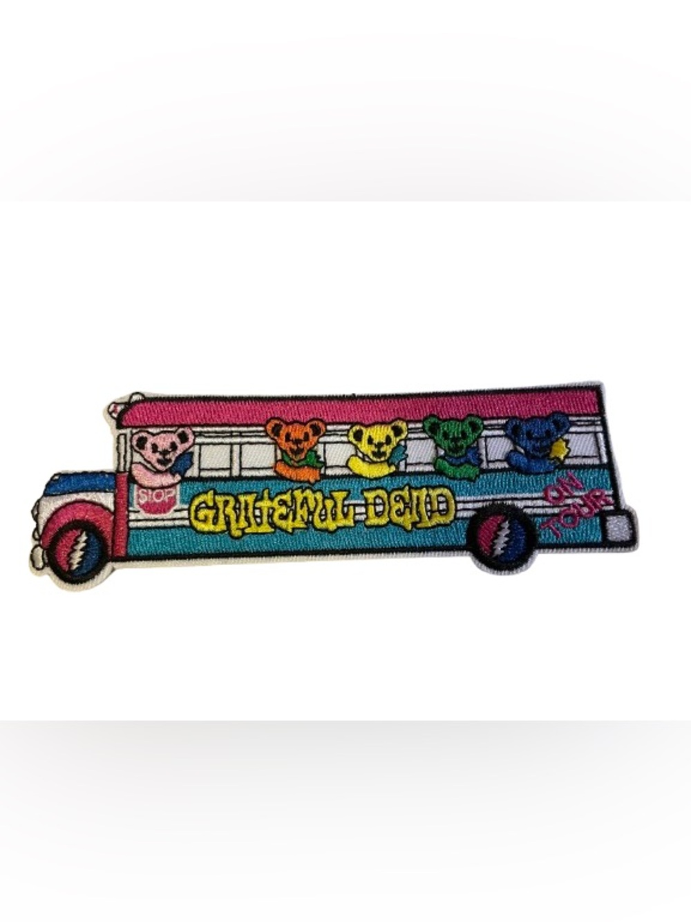 Grateful Dead Dancing Bears Bus On Tour Patch